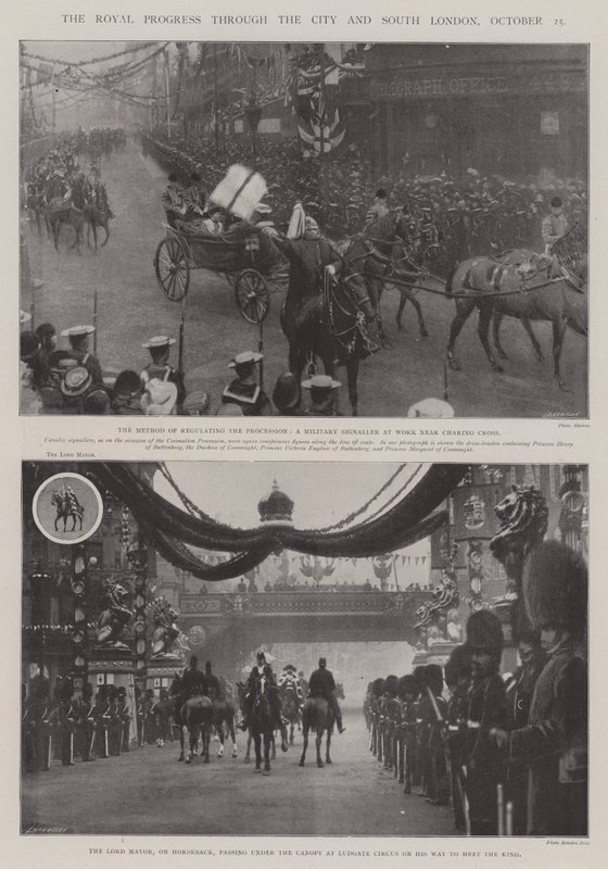 Royal Progress through the City and South London, 25. října od English Photographer
