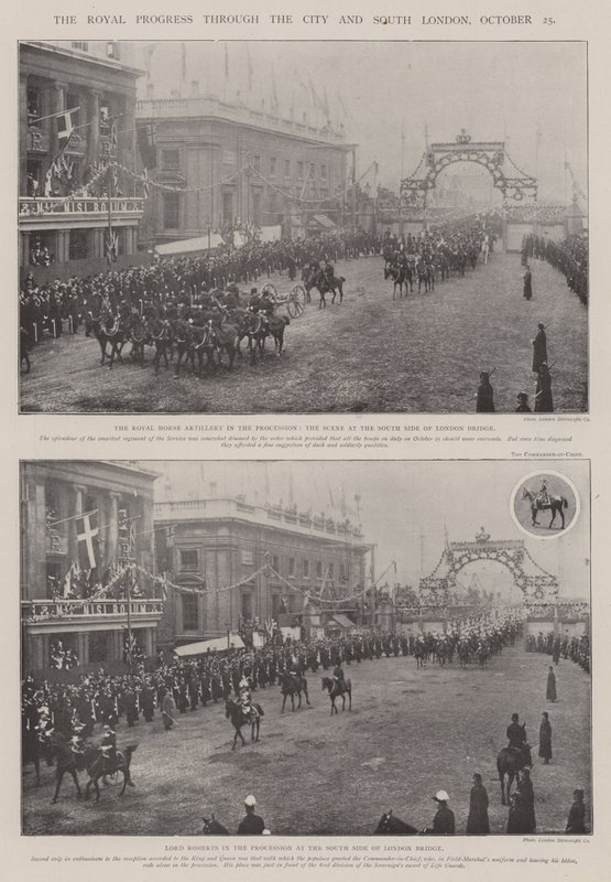 Royal Progress through the City and South London, 25. října od English Photographer