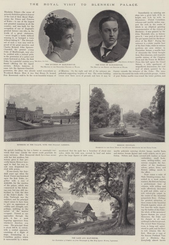 Královská návštěva paláce Blenheim, 28. listopadu 1896 od English Photographer