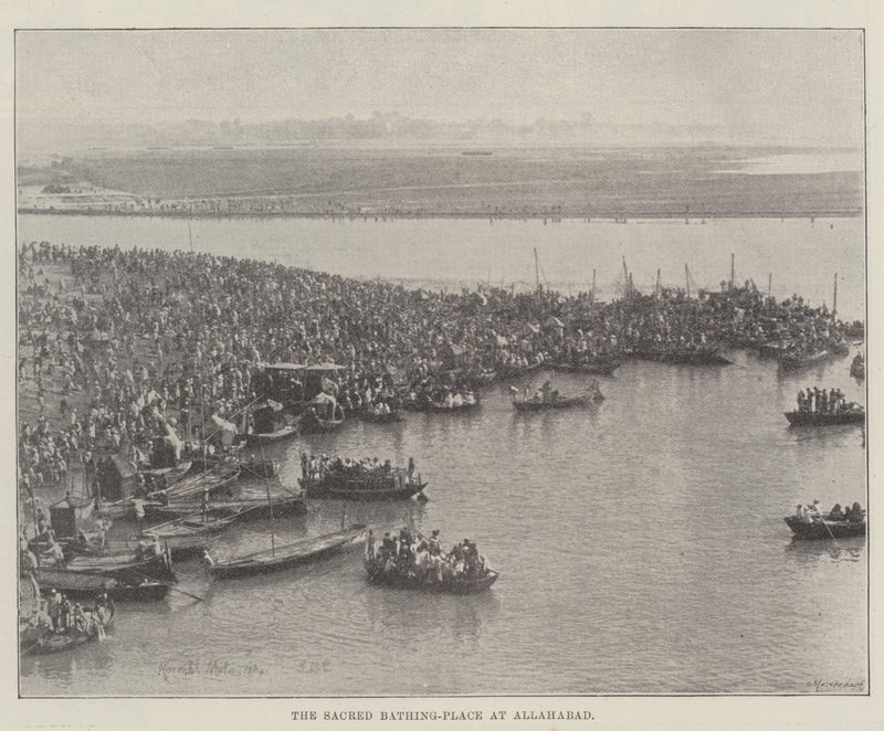 Posvátné místo ke koupání v Allahabad od English Photographer
