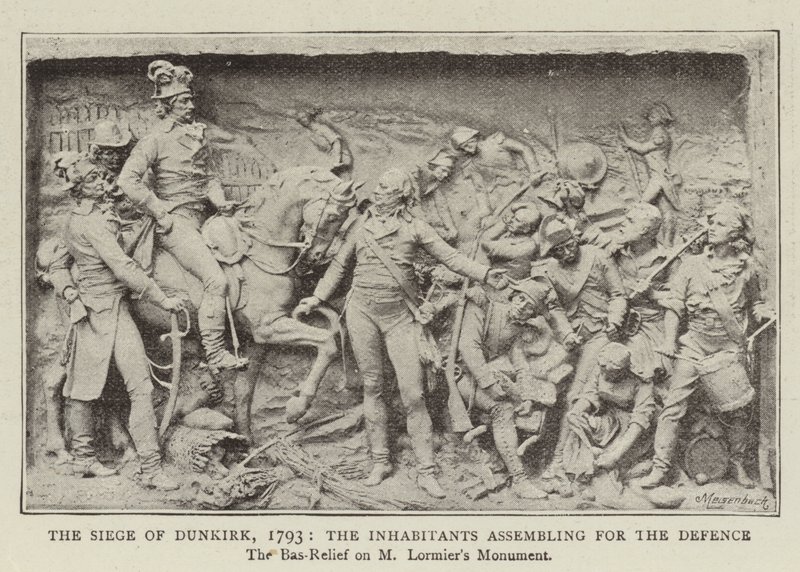 Obléhání Dunkerque, 1793, obyvatelé se shromažďují na obranu od English Photographer