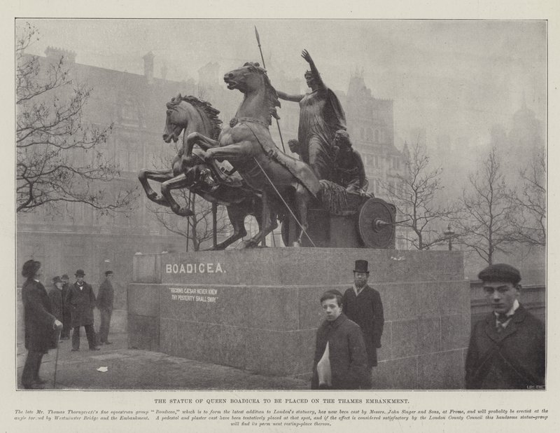 Socha královny Boadicea bude umístěna na nábřeží Temže od English Photographer