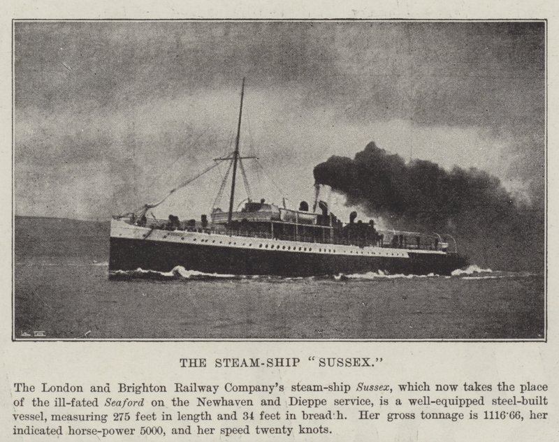 Steam-Ship Sussex od English Photographer