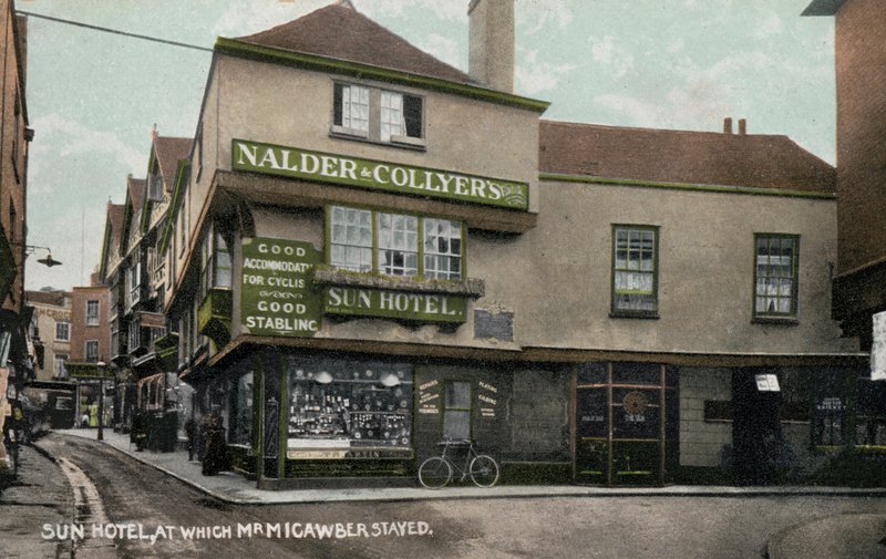 The Sun Hotel, Canterbury, Kent, kde pobývala fiktivní postava pan Micawber v románu Charlese Dickense David Copperfield (foto) od English Photographer