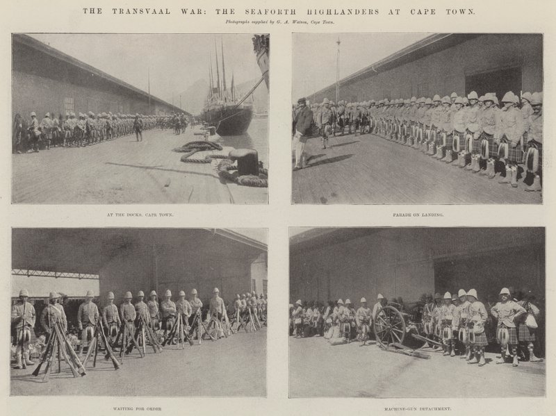 Transvaalská válka, Seaforth Highlanders v Kapském Městě od English Photographer