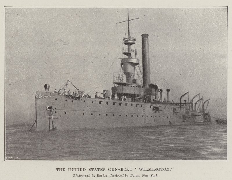 Gun-Boat Spojených států Wilmington od English Photographer
