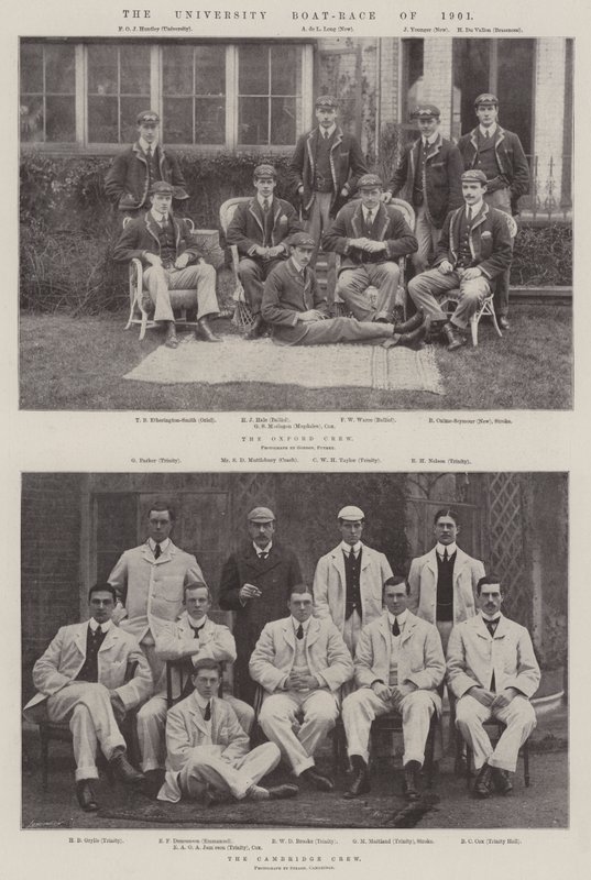Univerzitní závod člunů z roku 1901 od English Photographer