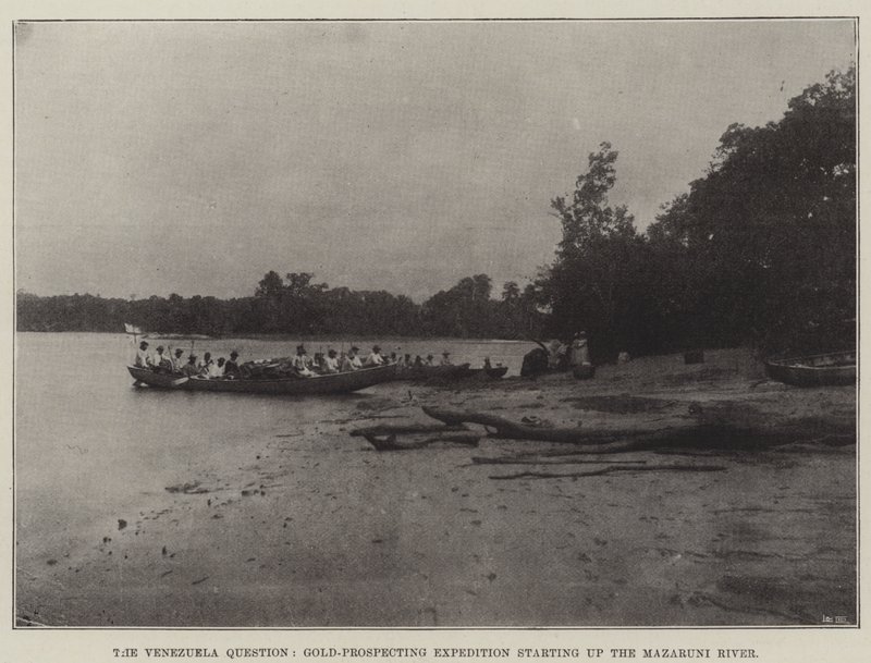 Venezuela Question, Gold-Prospecting Expedition starting the Mazaruni River od English Photographer
