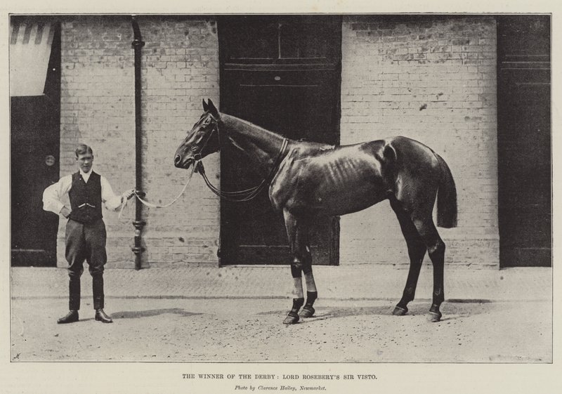 Vítěz derby, Lord Roseberys Sir Visto od English Photographer