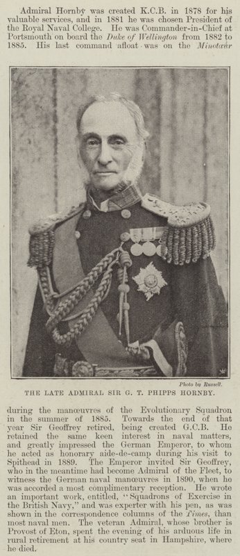 Zesnulý admirál Sir G T Phipps Hornby od English Photographer
