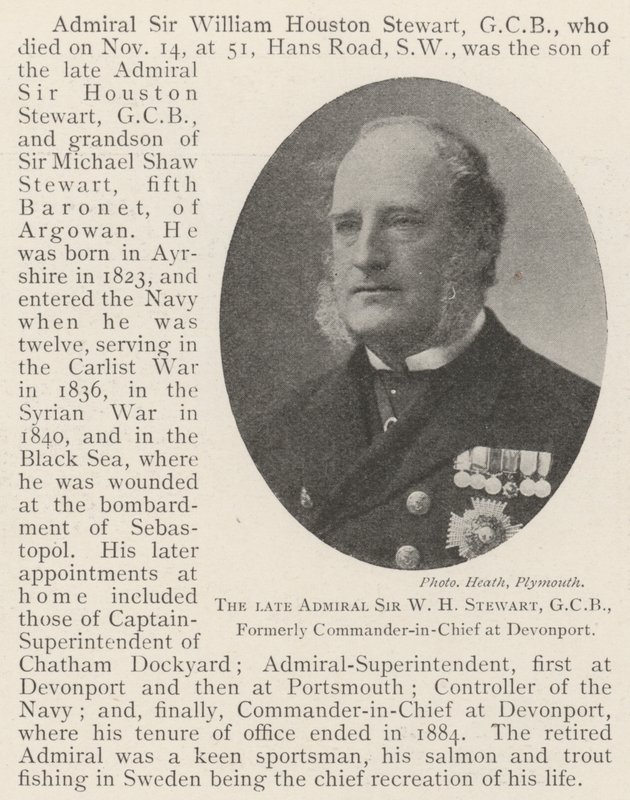 Zesnulý admirál Sir WH Stewart, GCB, dříve vrchní velitel v Devonportu od English Photographer