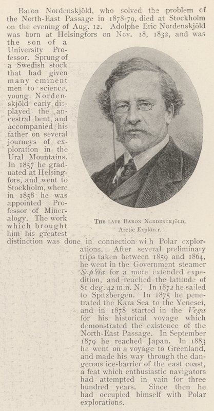 Zesnulý baron Nordenskjold, Arctic Explorer od English Photographer