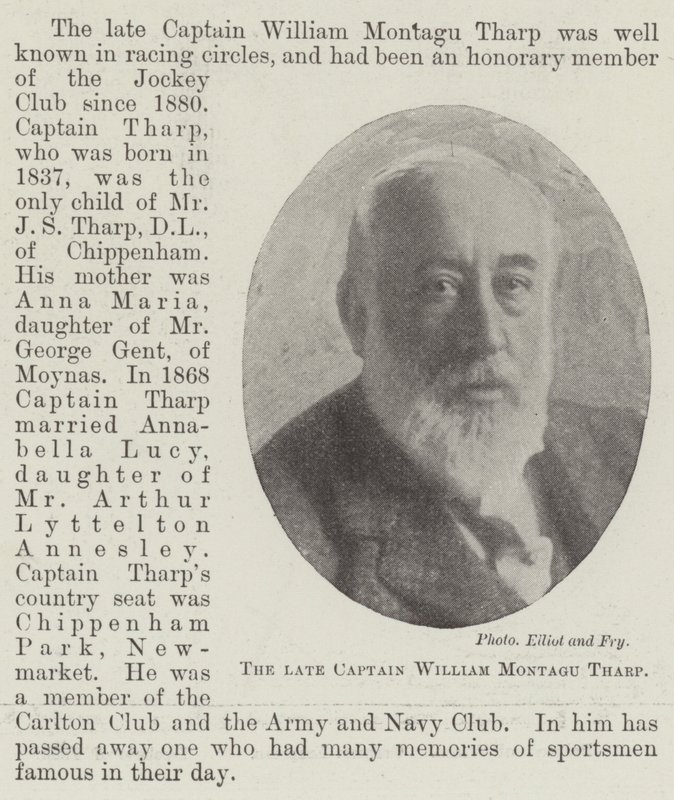 Zesnulý kapitán William Montagu Tharp od English Photographer