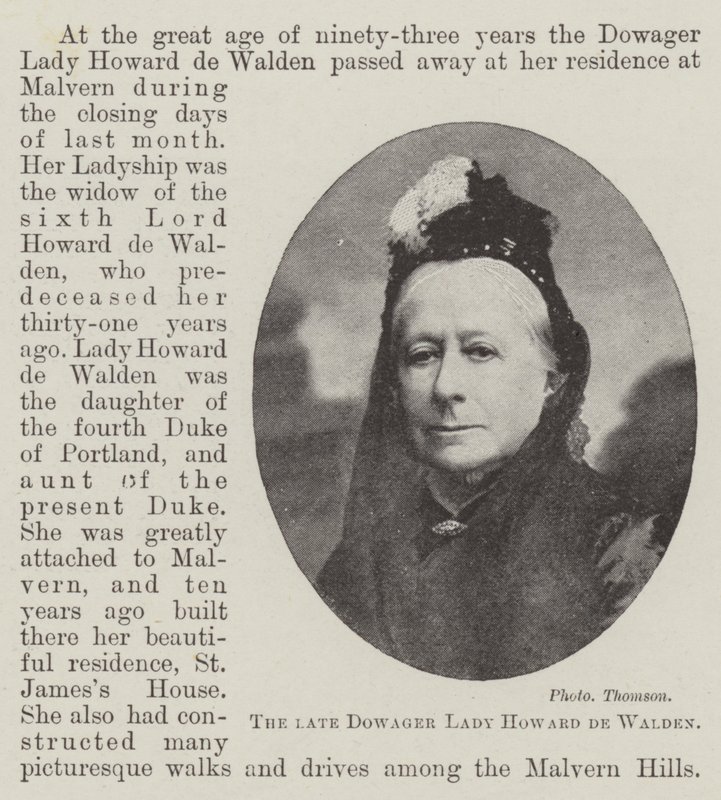 Zesnulá vdova lady Howard de Walden od English Photographer