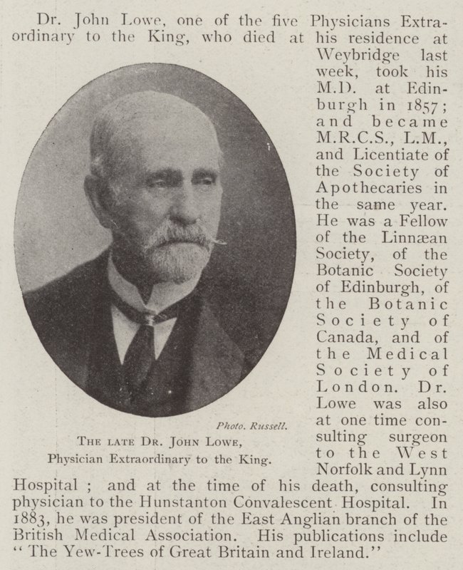 Zesnulý doktor John Lowe, mimořádný lékař krále od English Photographer