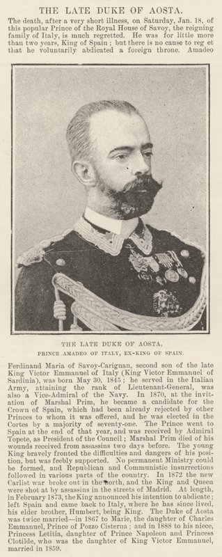 Zesnulý vévoda z Aosty, italský princ Amadeo, bývalý španělský král od English Photographer