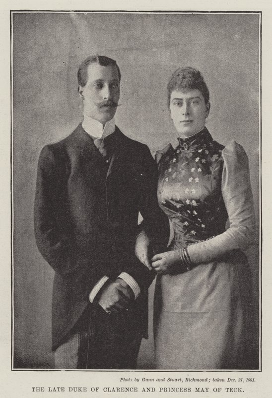 Zesnulý vévoda z Clarence a princezna May z Tecku od English Photographer