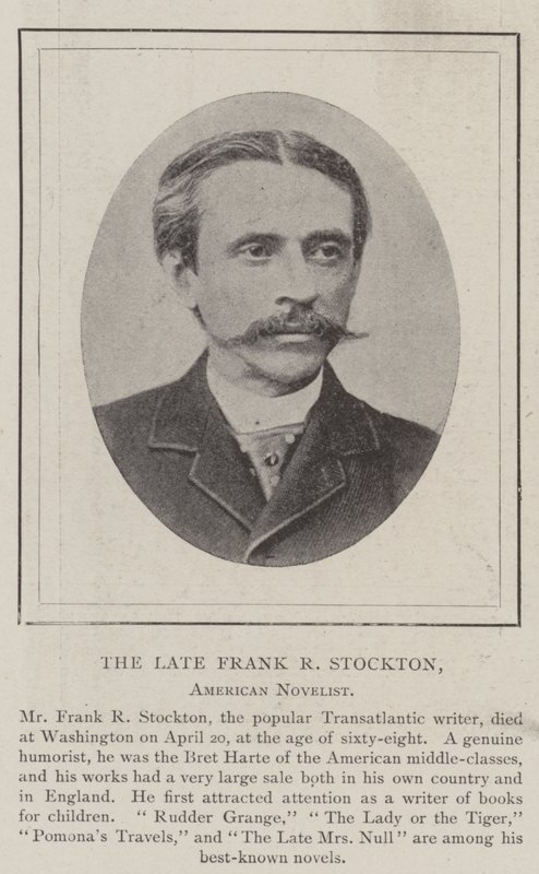 Zesnulý Frank R Stockton, americký romanopisec od English Photographer