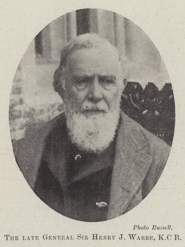 Zesnulý generál Sir Henry J Warre, KCB od English Photographer