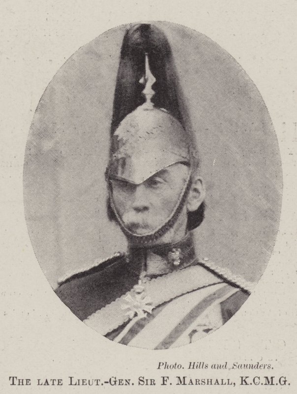 Zesnulý generálporučík Sir F Marshall, KCMG od English Photographer