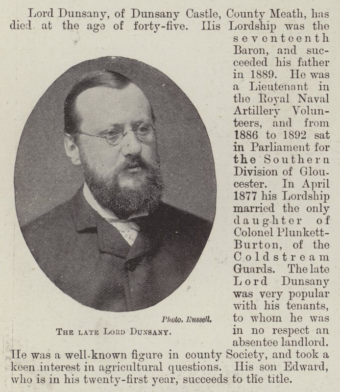 Zesnulý lord Dunsany od English Photographer