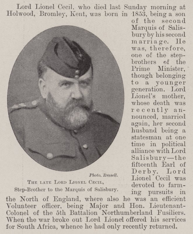 Zesnulý lord Lionel Cecil, nevlastní bratr markýze ze Salisbury od English Photographer