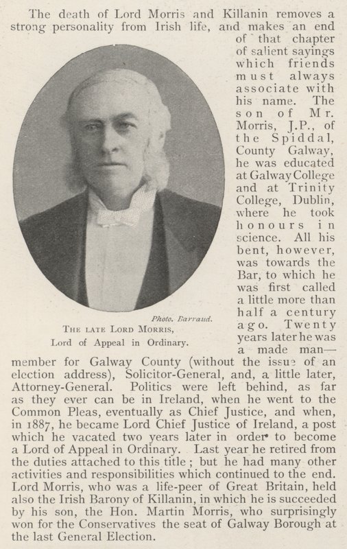 Zesnulý Lord Morris, Lord of Appeal v Ordinary od English Photographer