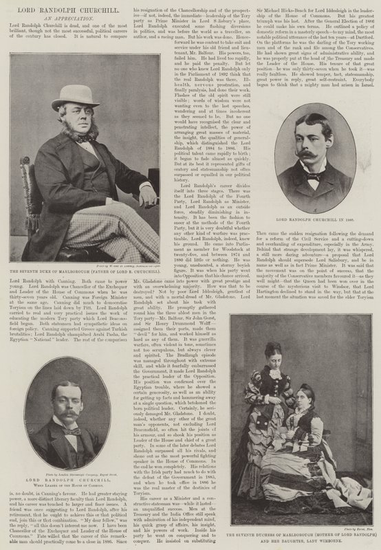 Zesnulý lord Randolph Churchill od English Photographer