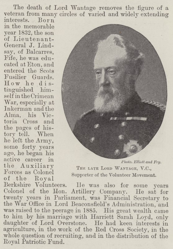 Zesnulý lord Wantage, VC, podporovatel dobrovolnického hnutí od English Photographer