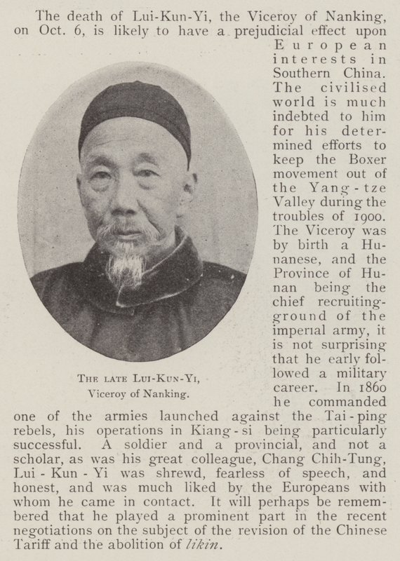 pozdní l UI-kun-Y i, místokrál Nankingu od English Photographer