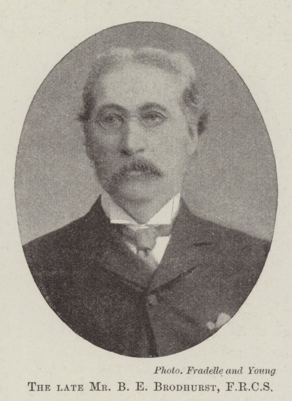 Zesnulý pan B E Brodhurst, FRCS od English Photographer
