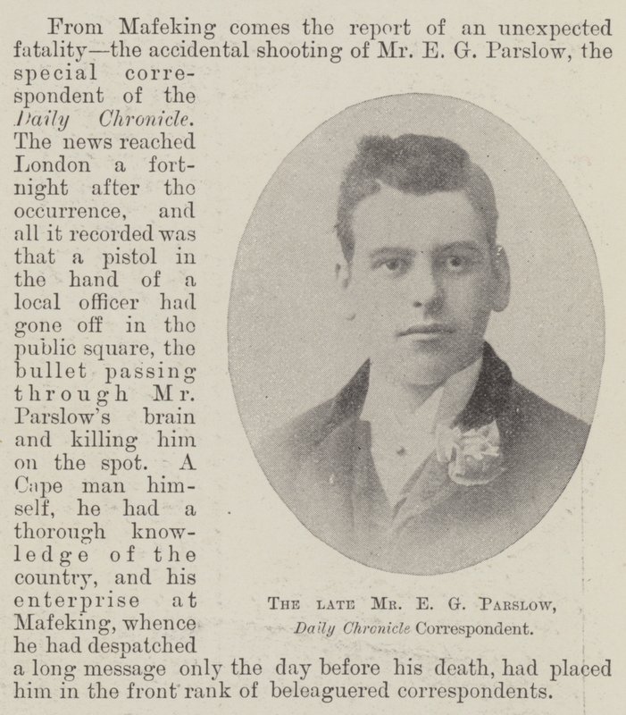 Zesnulý pan E G Parslow, korespondent Daily Chronicle od English Photographer