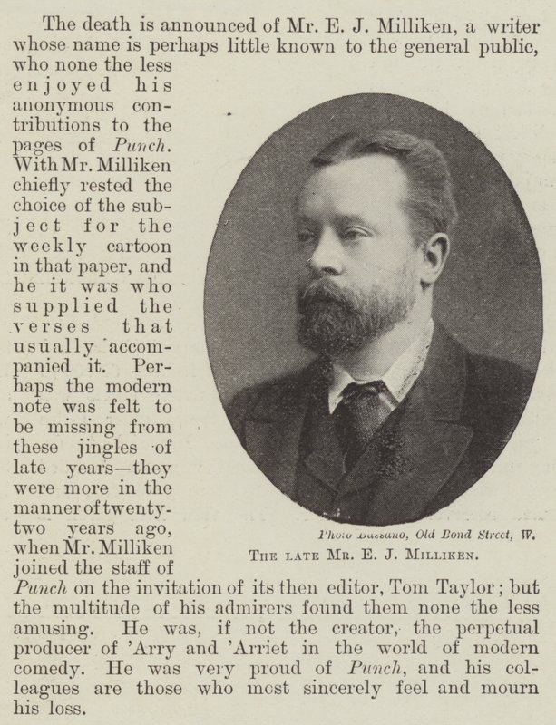 Zesnulý pan E J Milliken od English Photographer