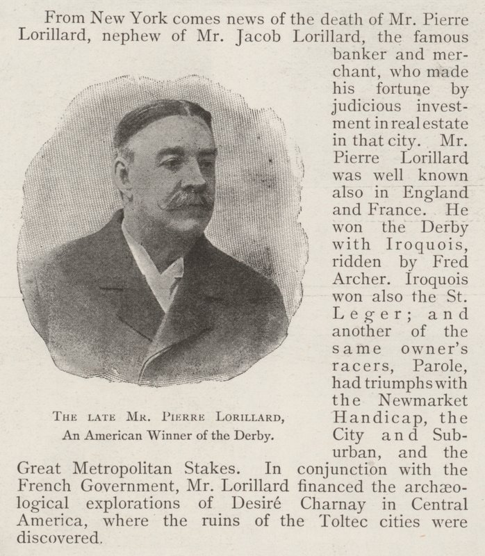 Zesnulý pan Pierre Lorillard, americký vítěz Derby od English Photographer