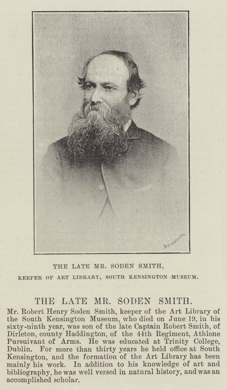 Zesnulý pan Soden Smith, správce umělecké knihovny, South Kensington Museum od English Photographer