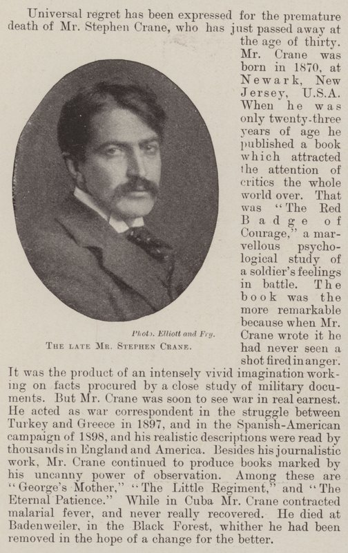 Zesnulý pan Stephen Crane od English Photographer