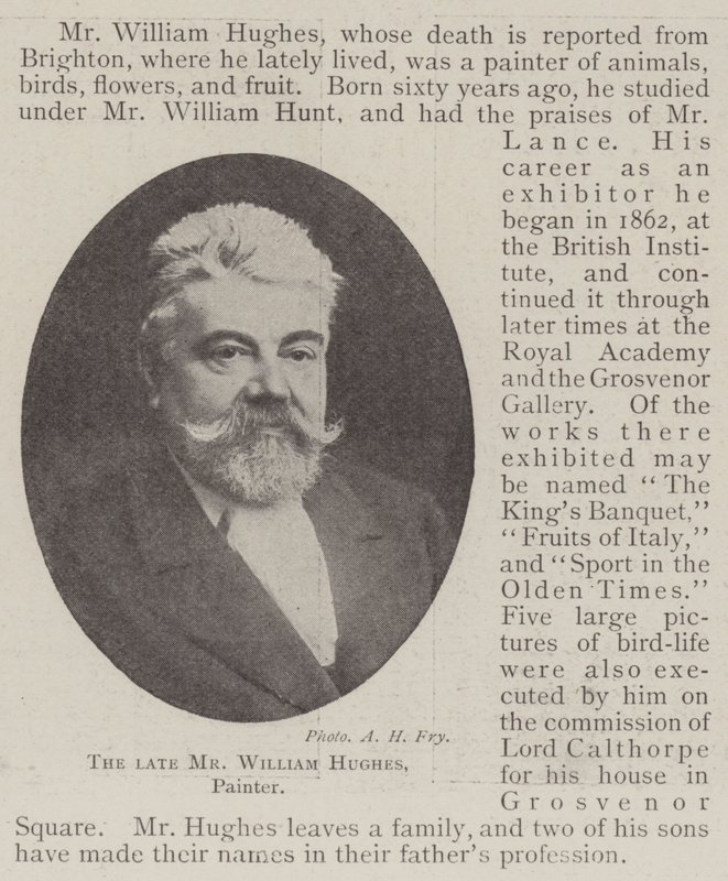 Zesnulý pan William Hughes, malíř od English Photographer