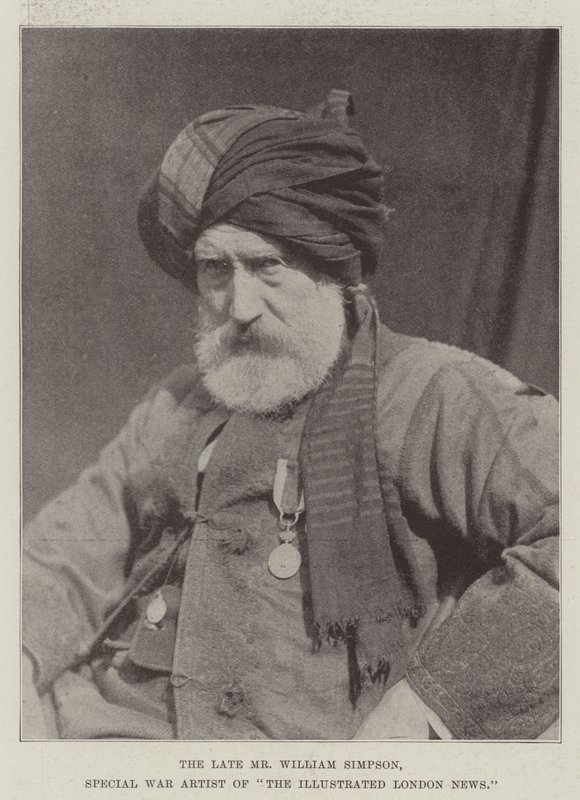 Zesnulý pan William Simpson, zvláštní válečný umělec z The Illustrated London News od English Photographer