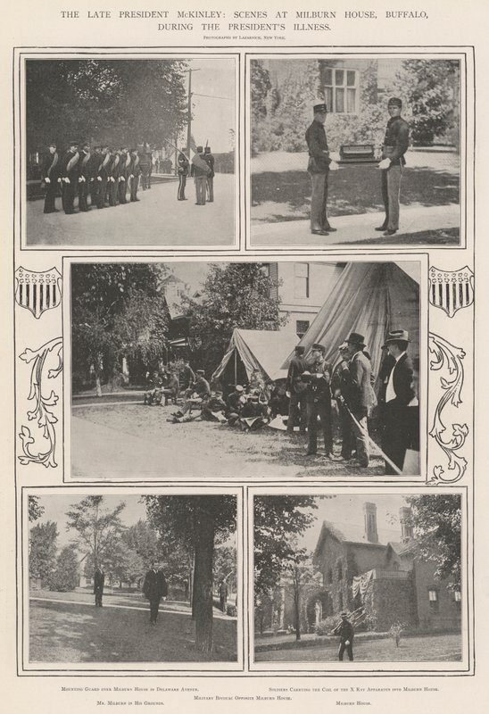 Zesnulý prezident McKinley, scény v Milburn House, Buffalo, během nemoci prezidentů od English Photographer