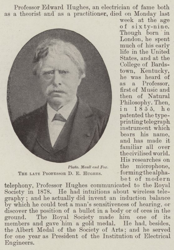 Zesnulý profesor D E Hughes od English Photographer