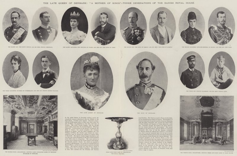 Zesnulá královna Dánska, Matka králů, Tři generace dánského královského domu od English Photographer