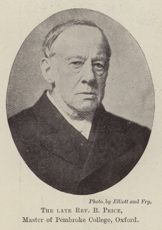Zesnulý reverend B Price, mistr Pembroke College, Oxford od English Photographer