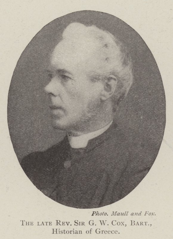 Zesnulý reverend sir G W Cox, Baronet, historik Řecka od English Photographer