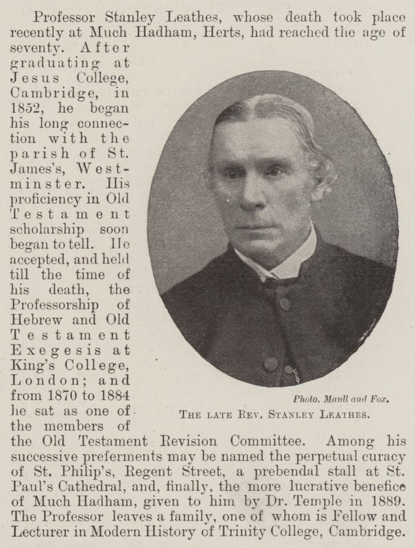 Zesnulý reverend Stanley Leathes od English Photographer