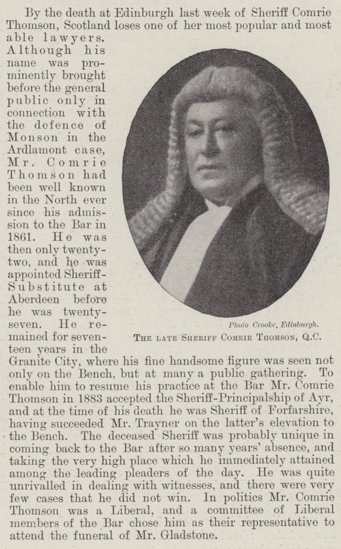 Zesnulý šerif Comrie Thomson, QC od English Photographer