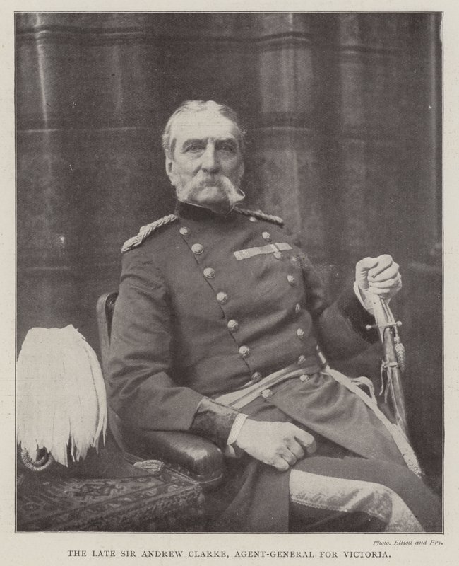 Zesnulý sir Andrew Clarke, generální agent Victorie od English Photographer