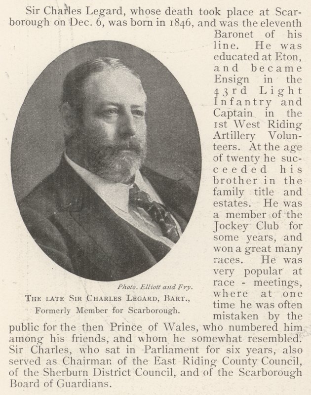 Zesnulý Sir Charles Legard, Baronet, bývalý člen za Scarborough od English Photographer