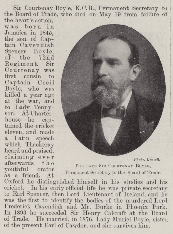 Zesnulý sir Courtenay Boyle, stálý tajemník obchodní rady od English Photographer