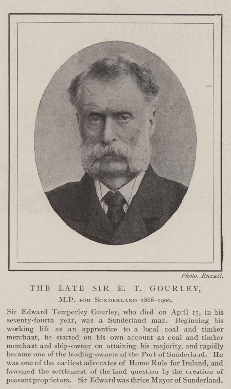 Zesnulý Sir E T Gourley, poslanec za Sunderland 1868-1900 od English Photographer