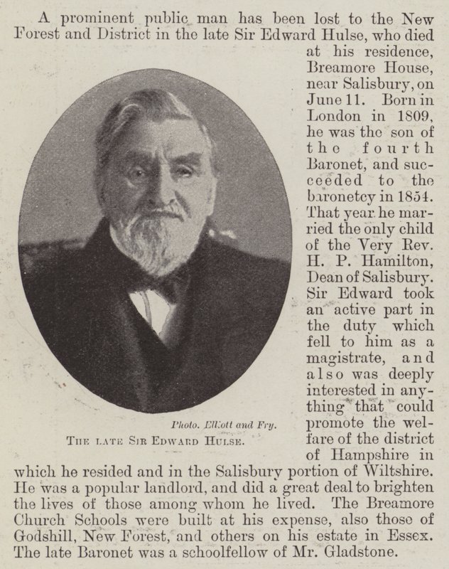 Zesnulý sir Edward Hulse od English Photographer